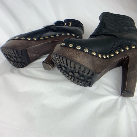 -JIMMY CHOO- Leather platform booties - Picture 5 of 7
